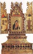 Simone Dei Crocefissi Virgin and Child with Saints a triptych (mk05) oil painting reproduction